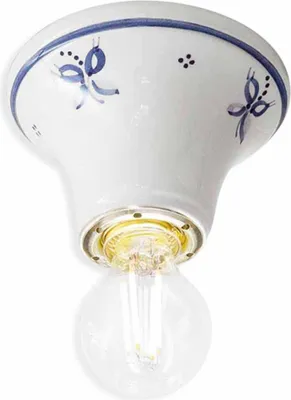 Obrázek produktu pro Klasické stropní svítidlo Trieste White Decorated Blue Thread 1 Light E14