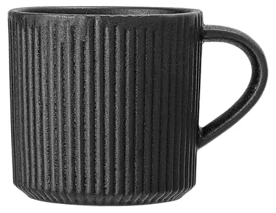 Image de BLOOMINGVILLE | Neri Tasse, couleur noire, en grès | 9 cm de diamètre x 9 cm de hauteur | 21255682