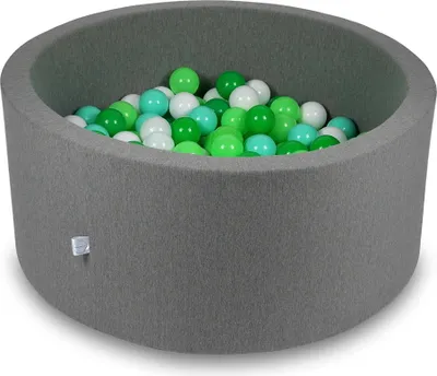 Obrázok produktu pre Guľôčkový bazén 90x40cm sivý - S 300 guľôčkami / biela, celadónová, mentolová, zelená