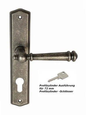 Produktbild von Messing Türbeschlag Kos LS PZ Antik - Iron Türdrücker Türklinke Türgriffe