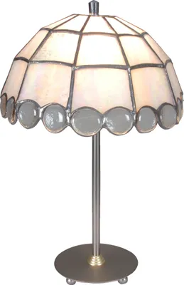 Produktbild von Näve Leuchten Tiffanytischleuchte "DIAMONDS" Tiffanytischleuchte "DIAMONDS" Tischleuchten - Tiffanytischleuchte "DIAMONDS", Tischlampe aus Metall und Glas in silber, 38 cm hoch, Ø 25 cm, E14-Fassung – Schnurschalter