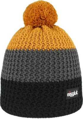 Eisglut Bommel Strickmütze Stormyo in schwarz