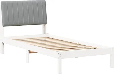 Obrázek produktu pro vidaXL Rám postele s čelem bílý 90 x 190 cm z masivního borovicového dřeva