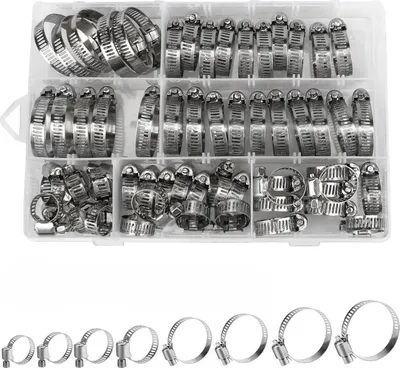 Immagine prodotto di Set di 110 fascette stringitubo in acciaio inox