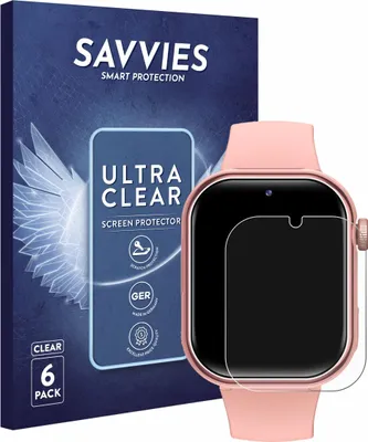 Produktbild von 6x Für Naixues Kids Smartwatch GPS Schutzfolie Savvies Displayschutz Display Schutz Folie Klar Transparent