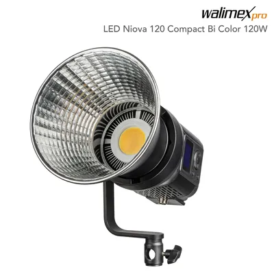 Immagine prodotto di Walimex pro LED Niova Compact 120 W bicolore, luce video con attacco Bowens, luce da studio con tecnologia COB LED, luminosità regolabile dal 10 al 100%