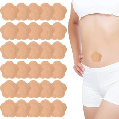 Imagen del producto de Vendajes para el ombligo, autoadhesivos, color beige, 30 unidades, con algodón