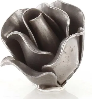 Produktbild von LogistSystem - Rose schmiedeeisen Zierblume aus Stahl - Gartendeko - Rose aus Metall - Gartendeko - Wohnungsdeko - Weihnachtsdeko Outdoor Metall Stahl wetterfest Garten - Grabschmuck 50.110