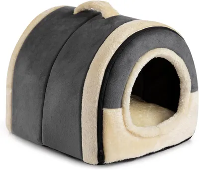 Immagine prodotto di Cuccia per cani e gatti 2-in-1, 41 x 33 x 30 cm, pieghevole, color grigio scuro, per uso interno