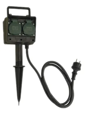 Produktbild von Orno Gartensteckdosen 2X2P+Z 1,5M Ip44 3G1,5Mm2