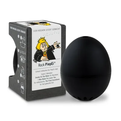 Obrázok produktu pre PiepEi Rock, časovač na varenie vajec, meria čas a teplotu, hrá melódie, keď je vajce hotové, vyrobené v Nemecku