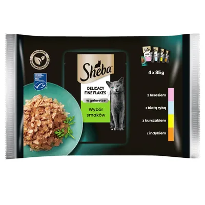 Zdjęcie produktu dla Sheba Delicacy Mokra karma dla kota w galaretce Mix smaków 13 x (4 x 85g)