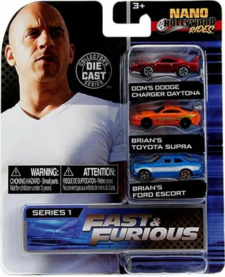 Produktbild von Nano 3 voitures FAST & FURIOUS série 1, JAD31124, Maßstab, JADA TOYS