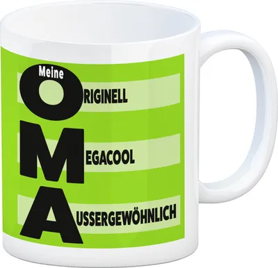 Produktbild von Meine Oma - Originell Megacool Außergewöhnlich Kaffeebecher in grün