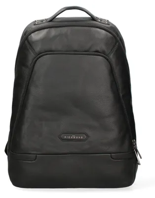Immagine prodotto di Zaino da uomo in pelle nera con zip, marca John Richmond, dimensioni 43x30x14 cm