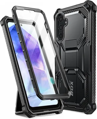 Produktbild von I-Blason, Carbon Rundumhülle für Samsung Galaxy A55 Armorbox, Schwarz