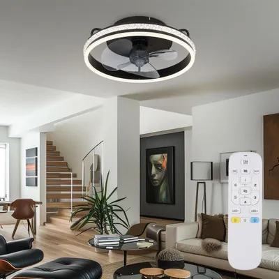 Produktbild von LED Deckenventilator, Fernbedienung, dimmbar, D 40 cm