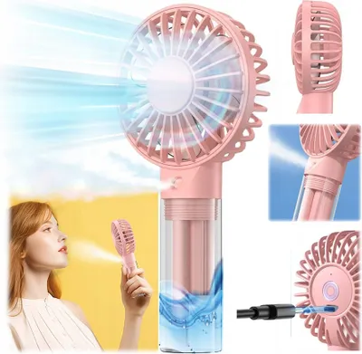 Produktbild von USB-Ventilator Leiser Mini-Tischventilator Kühlung TOPK K31 rosa
