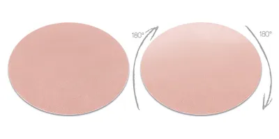 Obrázek produktu pro Moderní mycí koberec kulatý LINDO růžový, protiskluzový, huňatý růžový kruh PRŮMĚR 80 cm