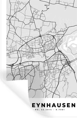 Produktbild von MuchoWow® Wandtattoo Wandsticker Wandaufkleber Deutschland - Bad Oeynhausen - Karte - Stadtplan - Karte 60x90 cm Selbstklebend und Repositionierbar - Sticker - Dekorfolie