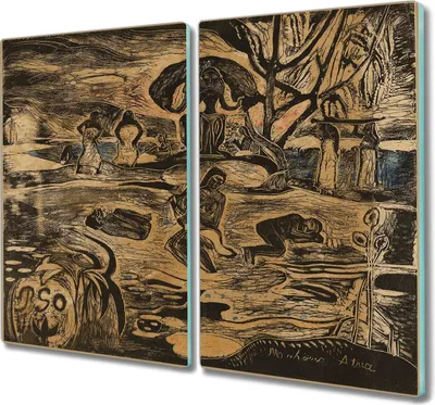 Produktbild von Coloray Kochplattenabdeckung Herdabdeckplatte 2x30x52 cm Hackbrett Schneidebrett Küchenbrett - Mahan und zahlbar Gauguin