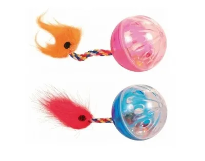 Immagine prodotto di Set Rasselbälle mit Spielschwanz ø 4 cm diverse