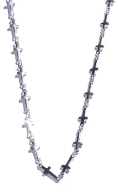 Produktbild von Herren-Stahlkette mit Kreuzen MCGN5057S