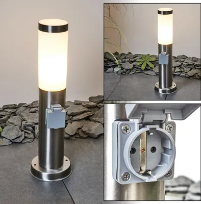 Produktbild von Gnocchetta »Gnocchetta« Sockelleuchte aus Metall/Kunststoff in Nickel-matt/Weiß