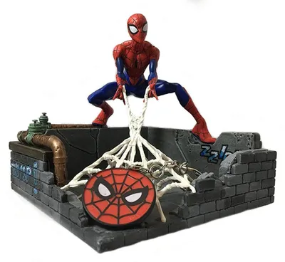 Immagine prodotto di Statua Portachiavi Marvel Spider-Man Finders Keypers con Base di Conservazione