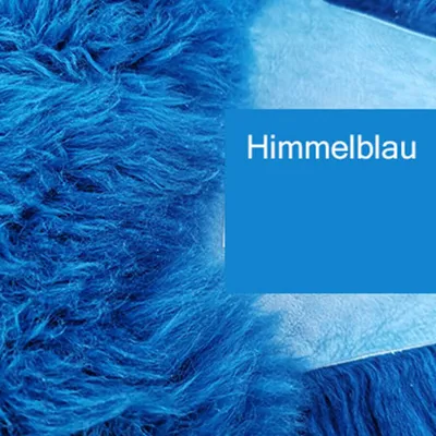 Produktbild von Top Öko Lammfell Schaffell Felle Himmelblau Blau Blue Neu L-Xl 100Cm - 120Cm