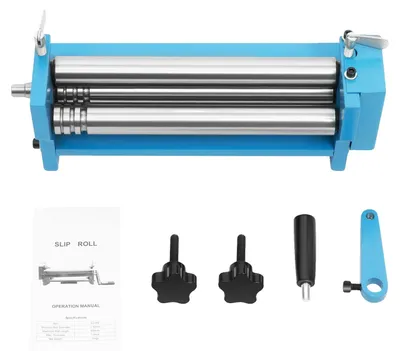 Produktbild von Walz-Biegemaschine, robuste Konstruktion, handbetriebenes Design, Blau