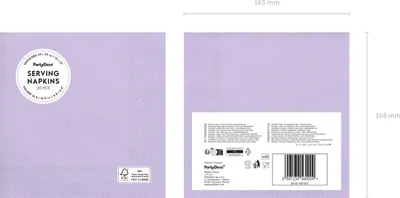 Produktbild von Servietten Papier 33x33cm 2-lagig 20 Stück Lavendel