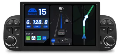 Obrázok produktu pre [8-jadrový procesor, 6G RAM + 128G úložisko] - Android 14, autorádio pre Fiat Panda MK3, typ 319 (2013-2020) - Bezdrôtové pripojenie CarPlay/Android Auto - LED kamera a mikrofón - 7 palcov 2 D