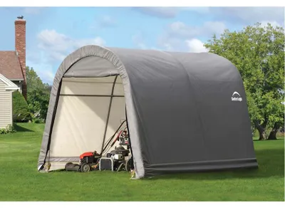 Image de ShelterLogic abri de jardin en film plastique, tente d'osier "Shed-In-A-Box - Round Top", 300 x 300 cm gris 9 m² - Round Top