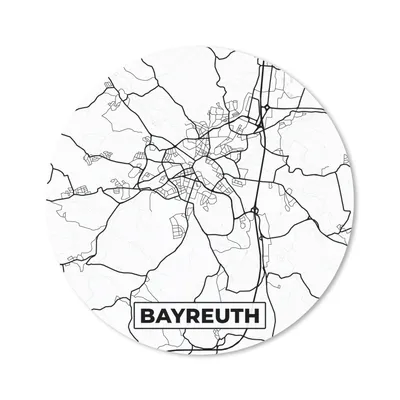 Produktbild von MuchoWow® Mauspad Mousepad Bayreuth - Karte - Stadtplan 40x40 cm - Mousepads - Maus Mat - Pad - Mausunterlage - Schreibtisch Accessoires
