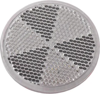 Produktbild von DOBPLAST Reflektor weiß rund 60 mm selbstklebend E20 IA Dicke 6 mm für Anhänger für den Einsatz am Anhänger im Straßenverkehr