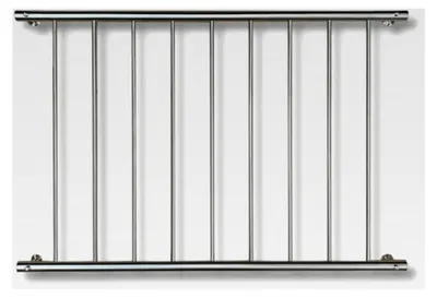 Produktbild von Markengeländer, Französischer Balkon ohne Handlauf aus Edelstahl V2A, 900 mm Gesamthöhe, Geländer Gitter für Balkone und Fenster, Absturzsicherung