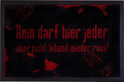 Produktbild von Fußmatte- Rein darf jeder, Spruch Matte, Türmatte