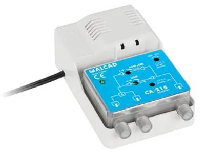 Obrázek produktu pro ALCAD CA-215 zesilovač, 1 vstup, 2 výstupy, širokopásmový 12V UHF/VHF