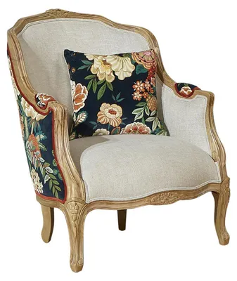 Produktbild von Massivholz Bergère-Sessel, Leinen und