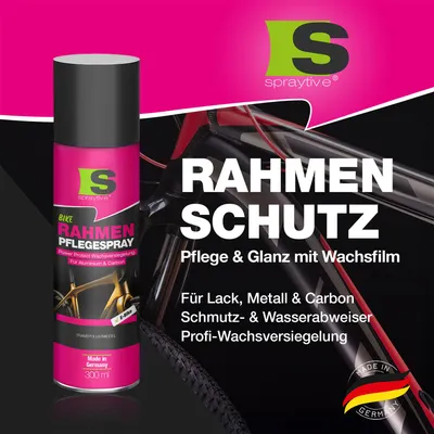 Produktbild von Spraytive 3x 300ml – Rahmen-Pflegespray mit Power Protect Wachsversiegelung – schmutz- & feuchtigkeitsabweisend – für Fahrrad, E-Bike