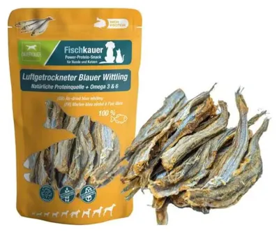 Produktbild von DAUERKAUER Fischkauer Blauer Wittling 150 g für Hunde