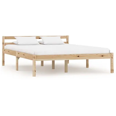 Image de Cadre de lit sans matelas bois de pin massif 120x200 cm