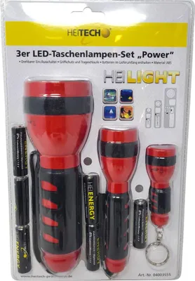 Zdjęcie produktu dla zestaw 3 latarek LED Power 4003555