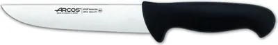 Image de Couteau de boucher Arcos couleur - Prof 291625 acier inoxydable nitrum et mangue lame ergonomique en polypropylène noir et 18 cm de lame, vitrine