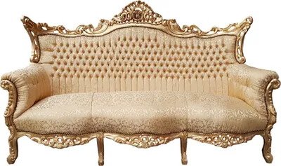 Produktbild von Casa Padrino Barock 3er Sofa Gold Muster / Gold - Wohnzimmer Möbel Couch Lounge
