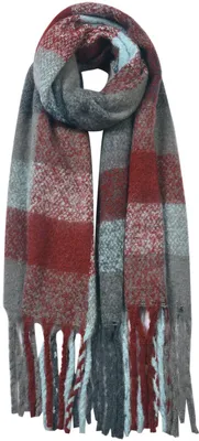 Produktbild von Juleeze JZSC0478G Winterschal Damen Grau 50x180 cm