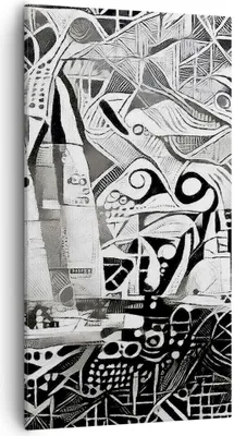 Produktbild von Bild auf Leinwand - Leinwandbild - Abstraktion modern - 55x100cm - Wand Bild - Wanddeko - Leinwanddruck - Bilder - Kunstdruck - Wanddekoration - Leinwand bilder - Wandkunst - PA55x100-3479