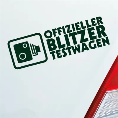Produktbild von Auto Aufkleber Offizieller  Testwagen Tuning Racing 15x5 cm Dunkelgrün Sticker Heckscheibenaufkleber