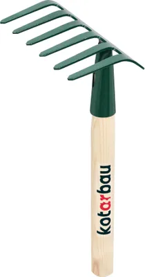 Produktbild von KOTARBAU® Gartenrechen mit 6 Zinken aus Stahl Gartenwerkzeug 109x250mm